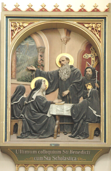 Ultimo colloquio di San Benedetto con Santa Scolastica. Transetto, braccio destro.