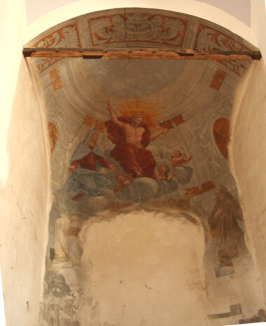 Viterbo, complesso di Santa Maria in Gradi. Università della Tuscia di Viterbo. Catino absidale.