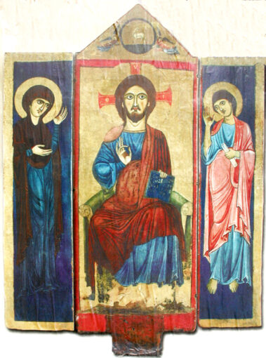 SS. Salvatore tra la Madonna e San Giovanni. Absidiola navata sinistra, altare.