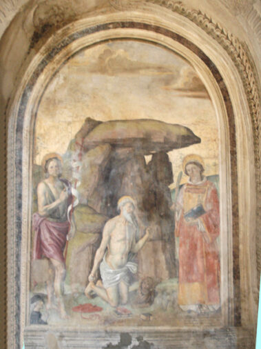 San Gerolamo tra i santi Giovanni Battista e Lorenzo.