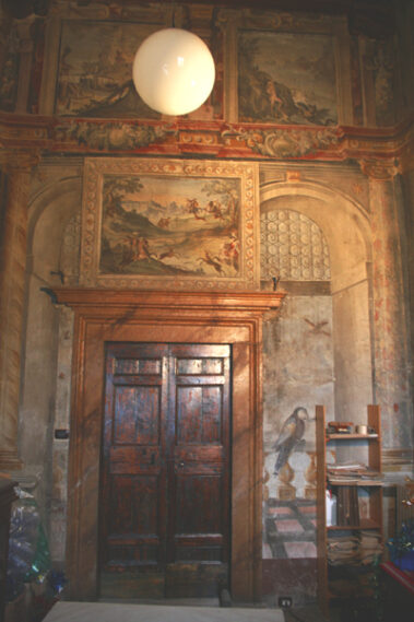 Parete nord dello studiolo