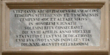 Epigrafe. Navata sinistra.