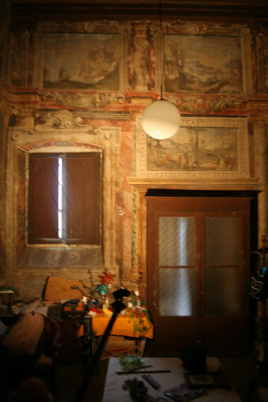 Parete ovest dello studiolo