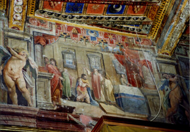 Battesimo di San Paolo. Affresco.