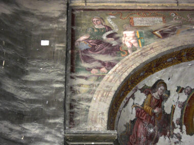 Particolare, Cappella parete sinistra, navata sinistra.